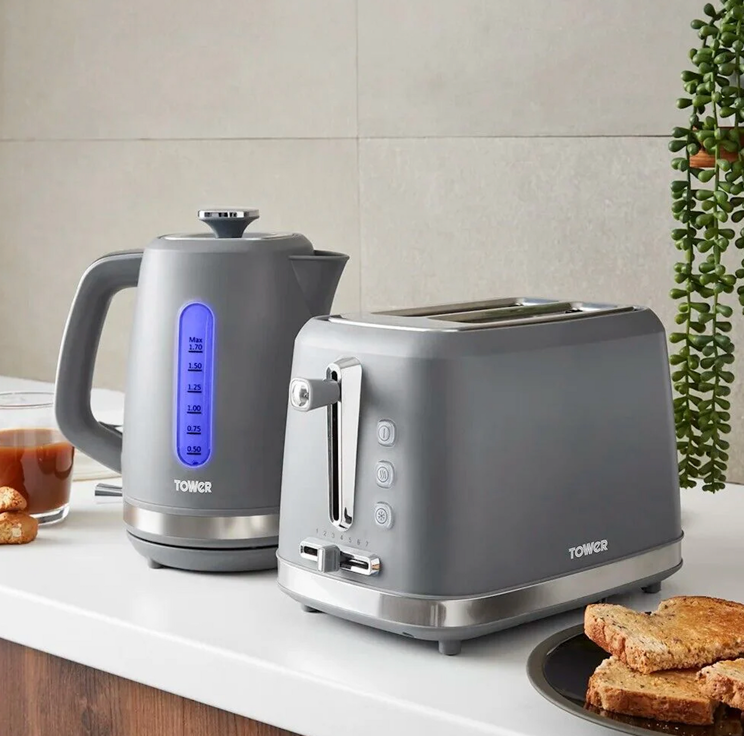 Tower odyssey kitchen sets kettle toaster matching canisters bread bin vibe home shop