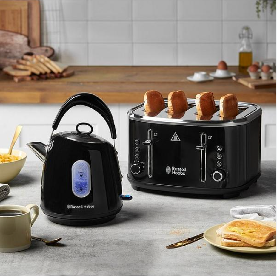 Russell Hobbs Stylevia Collection kitchen sets kettle toaster matching canisters bread bin vibe home shop