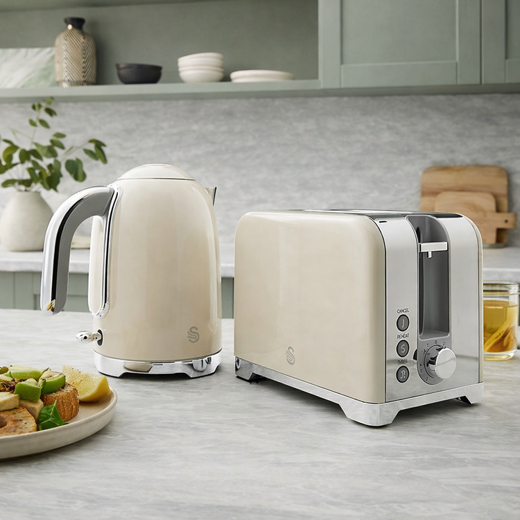 shop swan solace collection kettle and toaster matching set vibe home uk