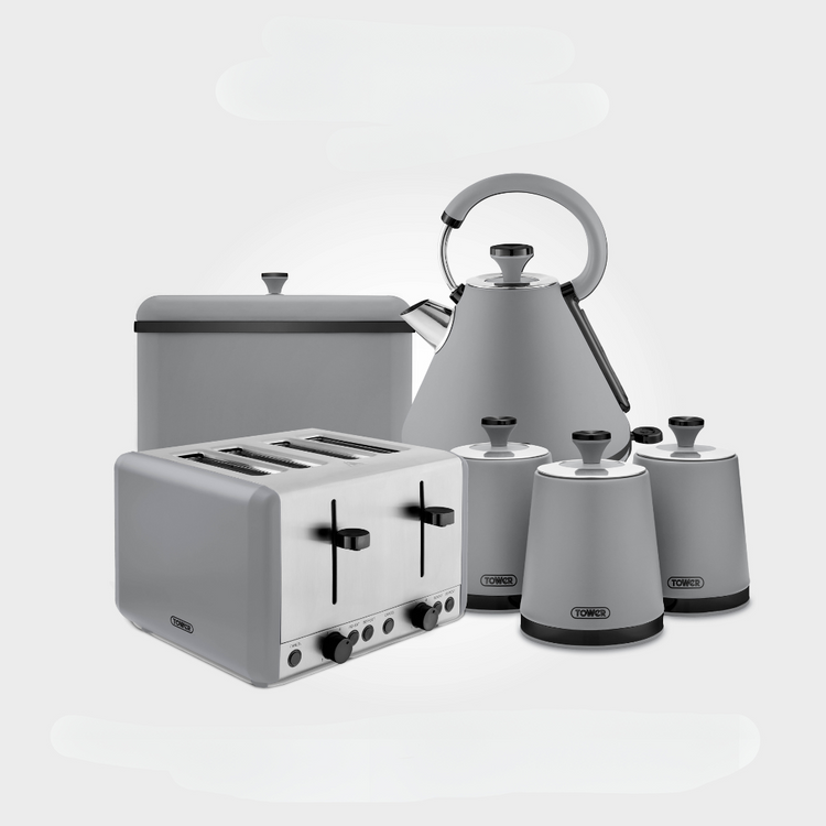 shop uk Tower sera kitchen sets kettle toaster matching canisters bread bin vibe home shop