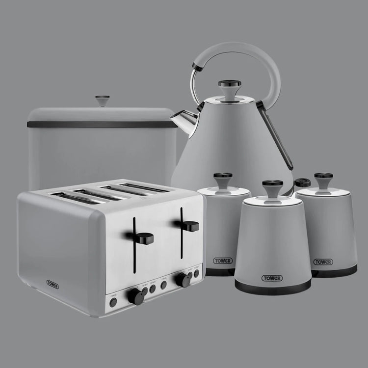 Grey kitchen sets kettle toasters set tower swan matching kettles and toasters