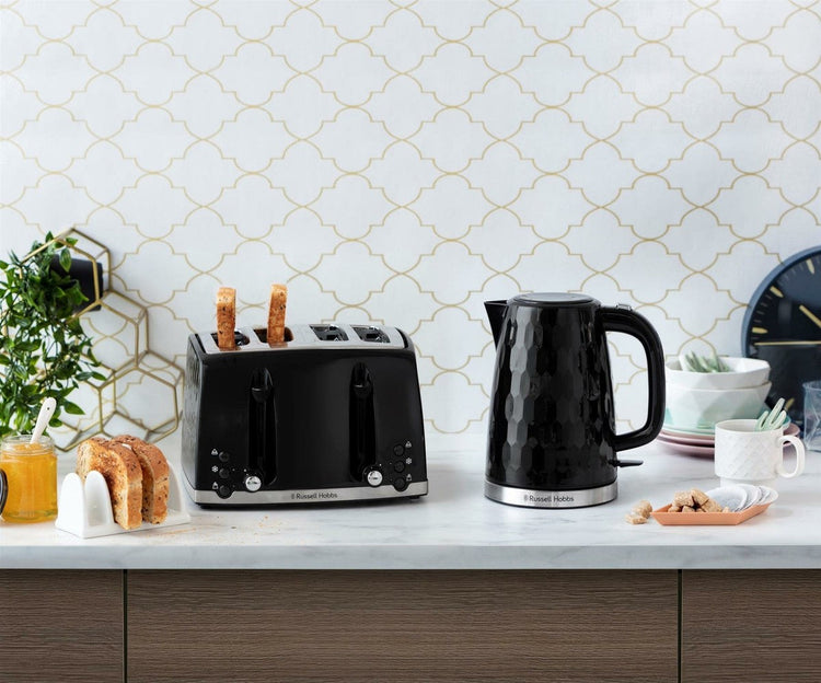 shop russell hobbs honeycomb kettle and toaster set buy at vibe home uk
