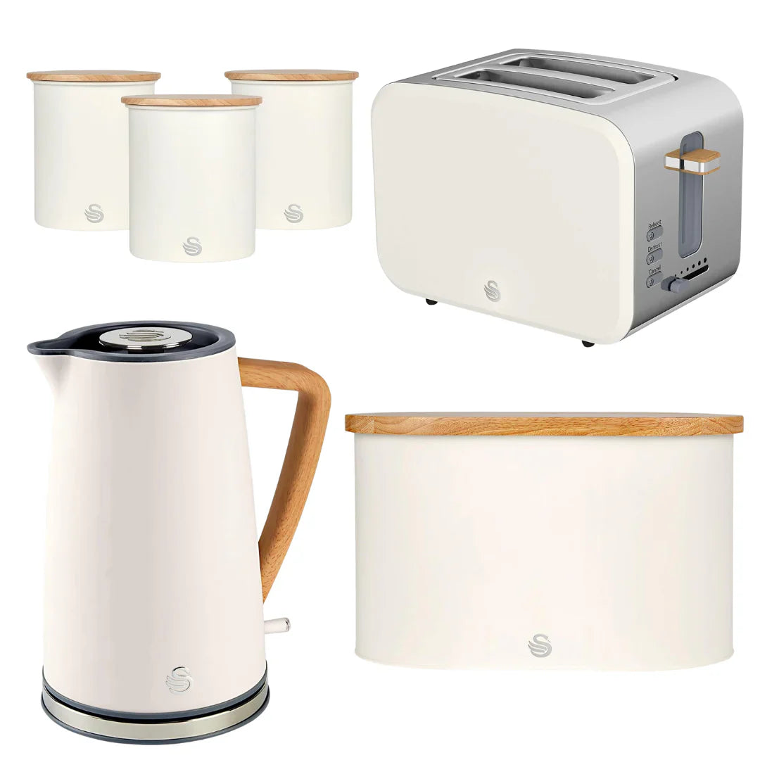 white kettle and toaster Kitchen Set