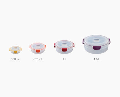 Joseph Joseph Nest Lock 4-Piece Multicolour Round Food Container Set 1000015