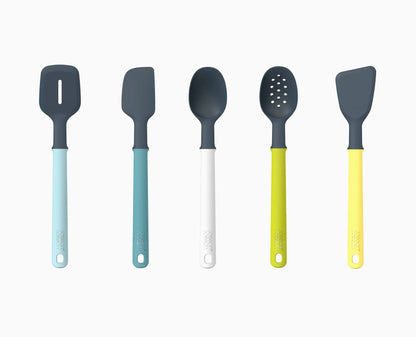 Joseph Joseph Elevate Silicone 5-Piece Kitchen Tool Set with Stand (Opal)