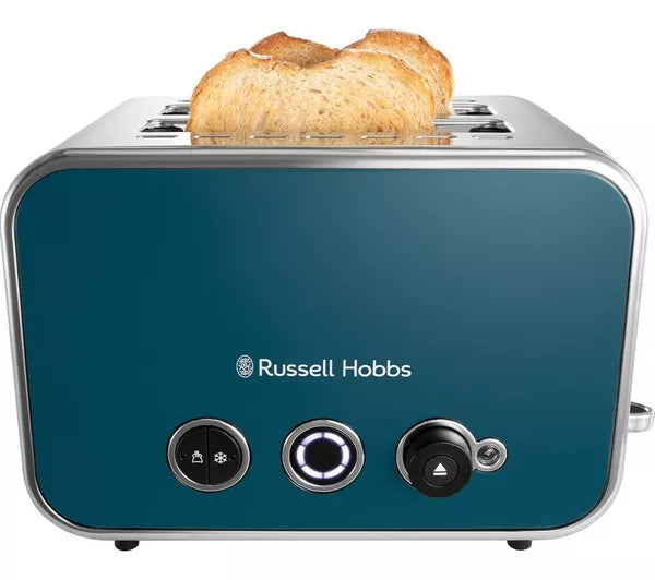 Russell Hobbs Distinctions Jug Kettle, 2 Slice Toaster & Microwave Kitchen Set (Ocean Blue)