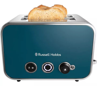 Russell Hobbs Distinctions Jug Kettle, 2 Slice Toaster & Microwave Kitchen Set (Ocean Blue)