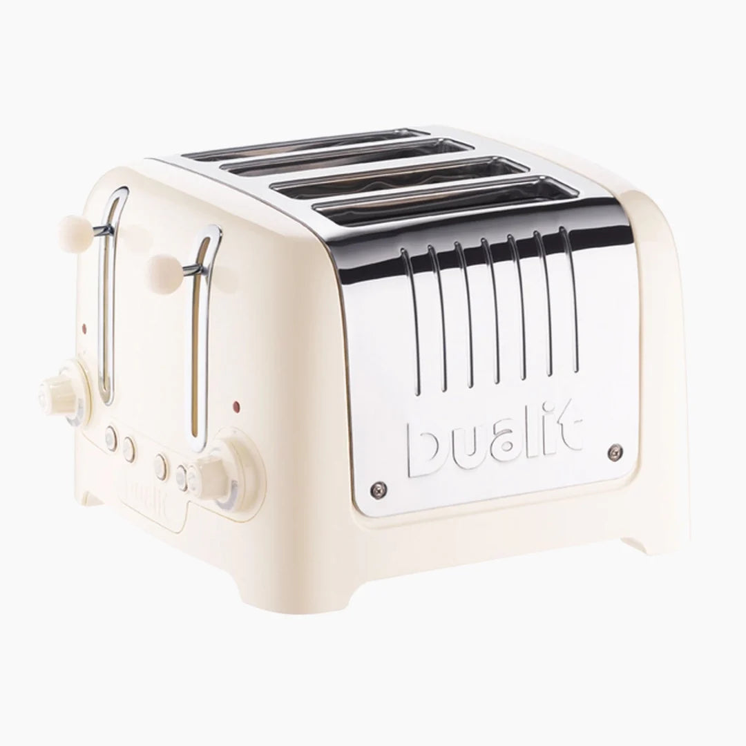 Dualit Lite Jug Kettle & 4 Slice Toaster Kitchen Set (Canvas White)