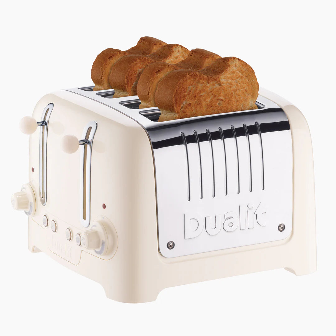 Dualit Lite Jug Kettle & 4 Slice Toaster Kitchen Set (Canvas White)