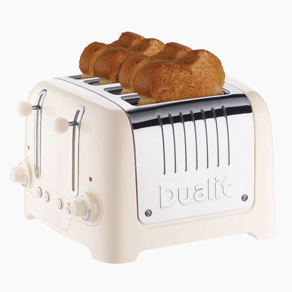 Dualit Lite Jug Kettle & 4 Slice Toaster Kitchen Set (Canvas White)