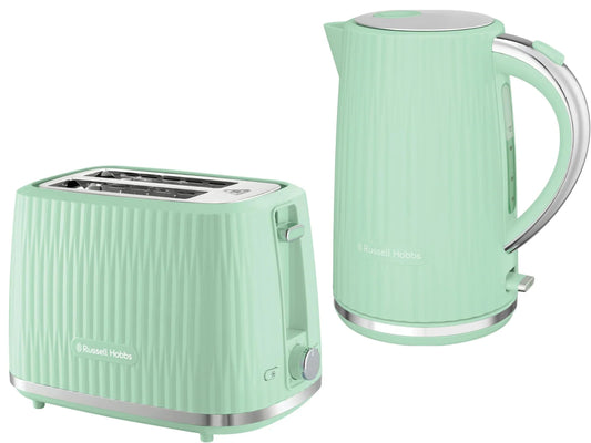 Russell Hobbs Eden Jug Kettle & 2 Slice Toaster Kitchen Set (Pistachio) - Vibe Home
