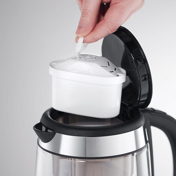 Russell Hobbs Purity Glass Brita Kettle 20760-10 (Black) - Vibe Home