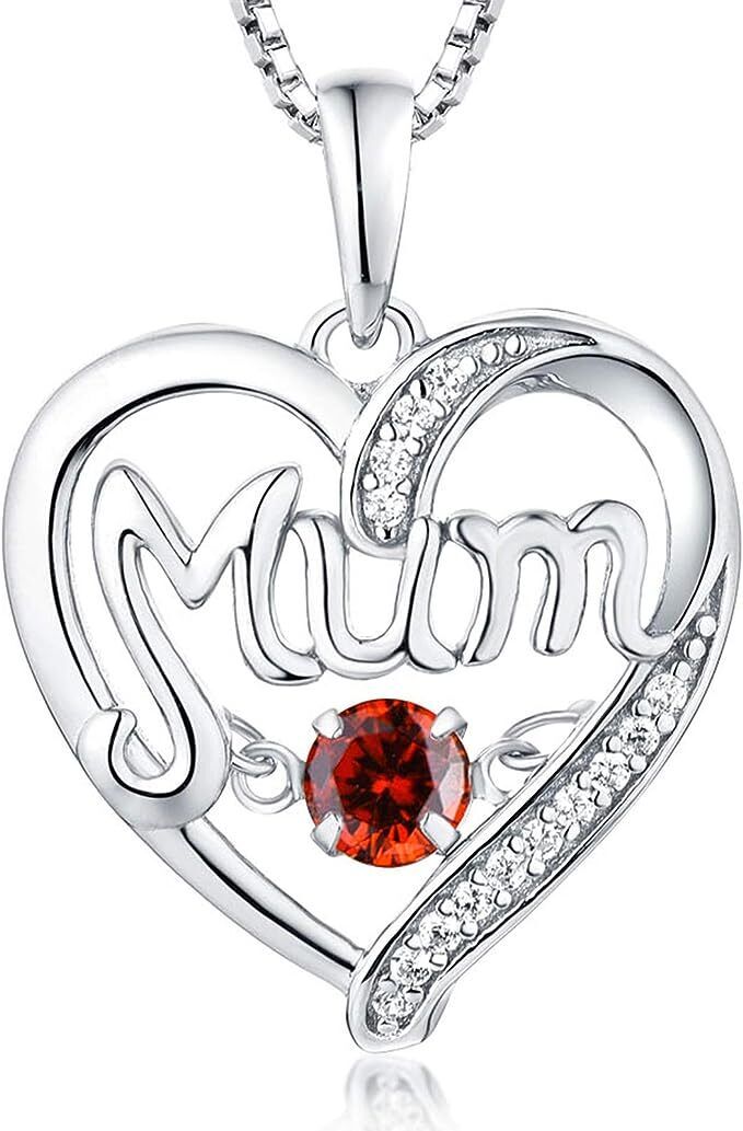 Mums Necklace 925 Sterling Silver Pendant Chain - Mothers Gift