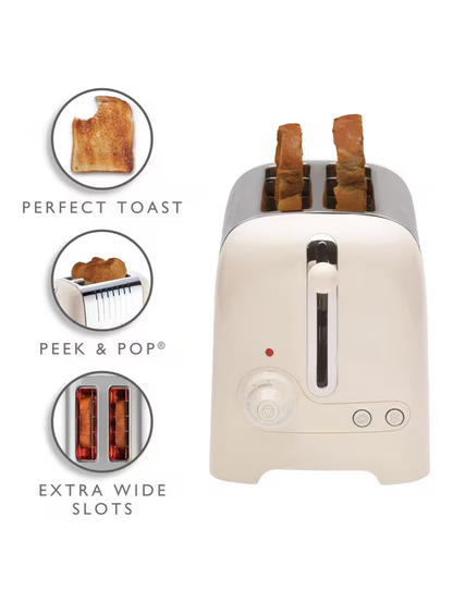 Dualit Lite Jug Kettle & 2 Slice Toaster Kitchen Set (Canvas White)
