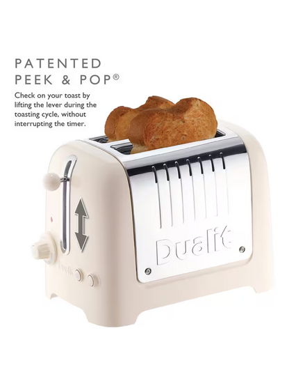 Dualit Lite Jug Kettle & 2 Slice Toaster Kitchen Set (Canvas White)