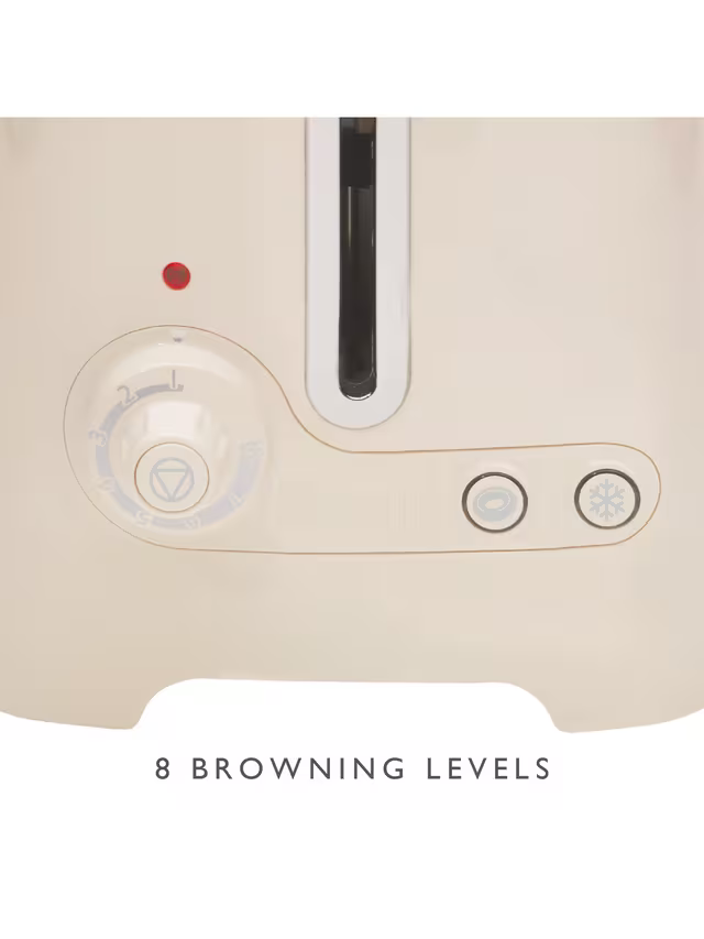 Canvas white toaster browning control dial and settings panel