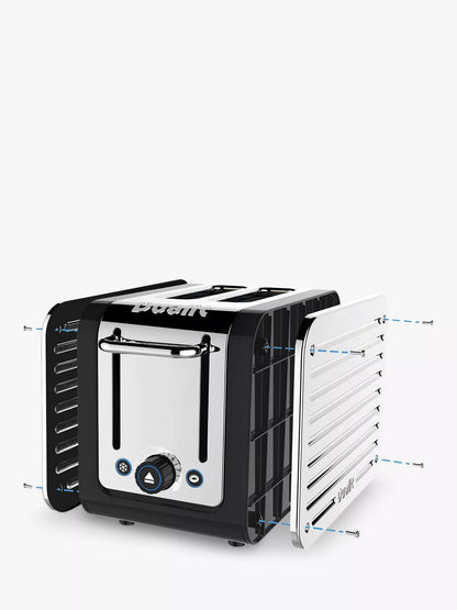 Dualit Architect Jug Kettle & 2 Slice Toaster Kitchen Set (Black).