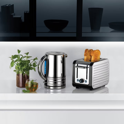 Dualit Architect Jug Kettle & 2 Slice Toaster Kitchen Set (Black).