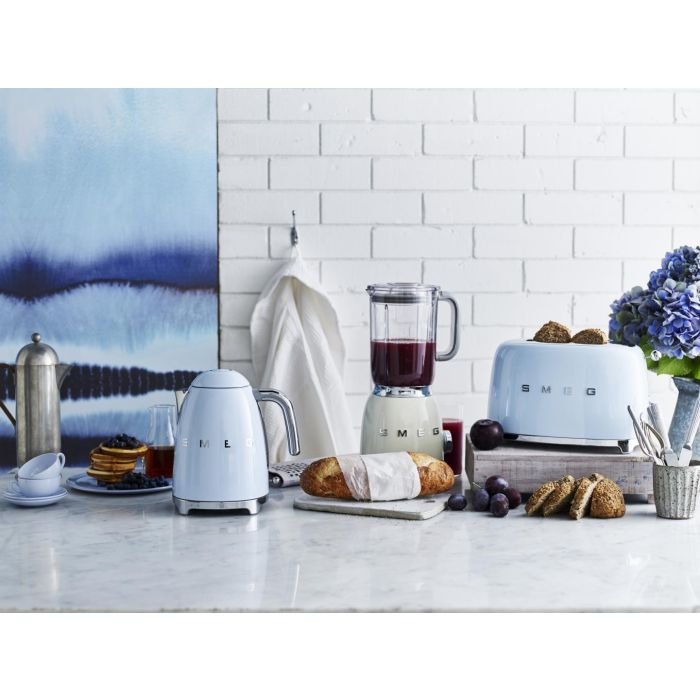 SMEG Retro 4 Slice Toaster Extra Wide Slots TSF03PBUK (Pastel Blue)