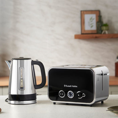 Russell Hobbs Distinctions Jug Kettle and Toaster Black