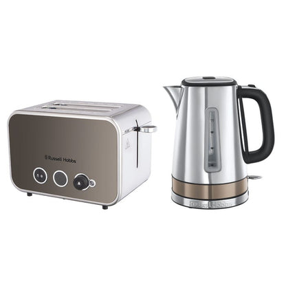 Russell Hobbs Distinctions Jug Kettle and Toaster Titanium