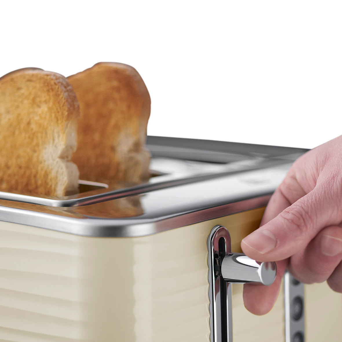 Russell Hobbs Inspire 4 Slice Toaster High Gloss 24384 (Cream)