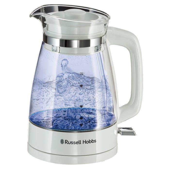 Russell Hobbs Classic Glass Kettle 26081 (White) - Vibe Home