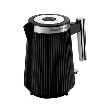 Russell Hobbs Bronte Kettle, 4 Slice Toaster & Digital Microwave Kitchen Set (Black)