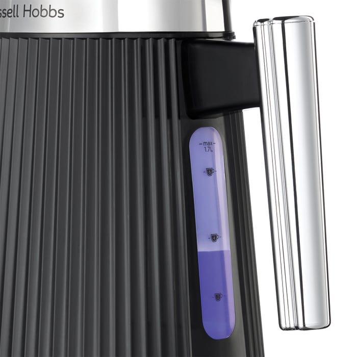 Russell Hobbs Bronte Jug Kettle & 2 Slice Toaster Kitchen Set (Matte Black) - Vibe Home
