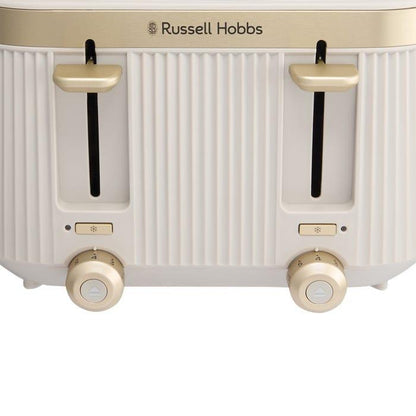 Russell Hobbs Bronte Jug Kettle & 4 Slice Toaster Kitchen Set (Stone) - Vibe Home