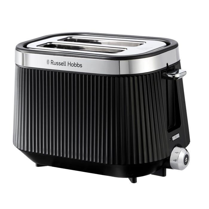 Russell Hobbs Bronte Jug Kettle & 2 Slice Toaster Kitchen Set (Matte Black) - Vibe Home