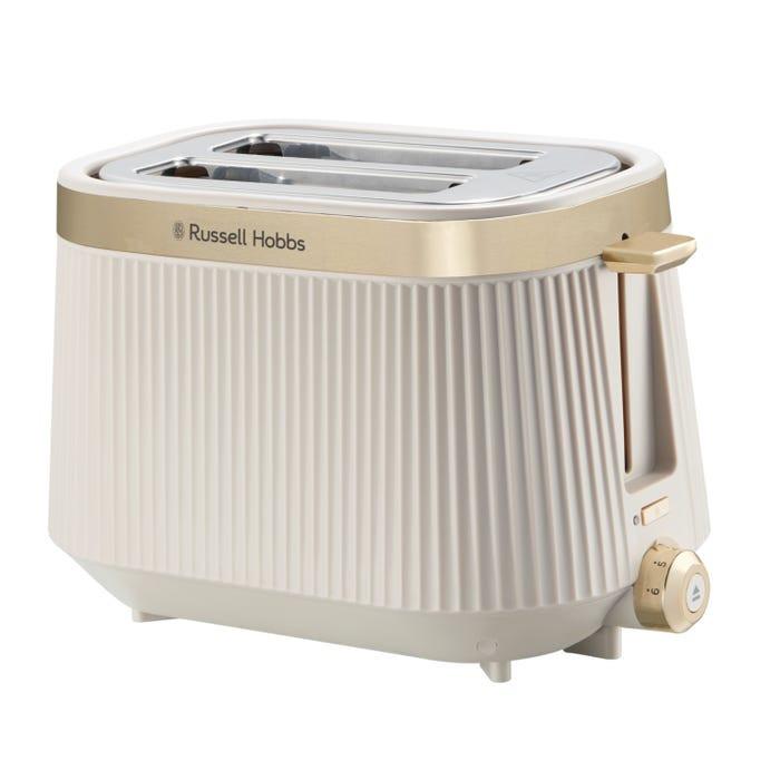 Russell Hobbs Bronte Jug Kettle & 2 Slice Toaster Kitchen Set (Stone) - Vibe Home