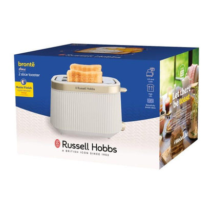 Russell Hobbs Bronte Jug Kettle & 2 Slice Toaster Kitchen Set (Stone) - Vibe Home
