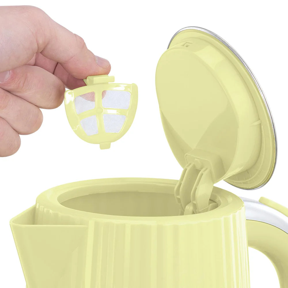 Russell Hobbs Eden Jug Kettle & 2 Slice Toaster Kitchen Set (Lemon) - Vibe Home
