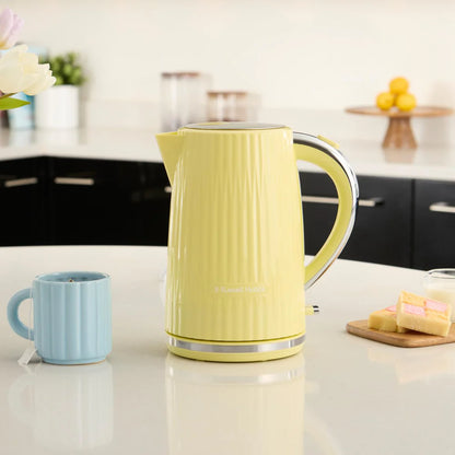 Russell Hobbs Eden Jug Kettle & 2 Slice Toaster Kitchen Set (Lemon) - Vibe Home