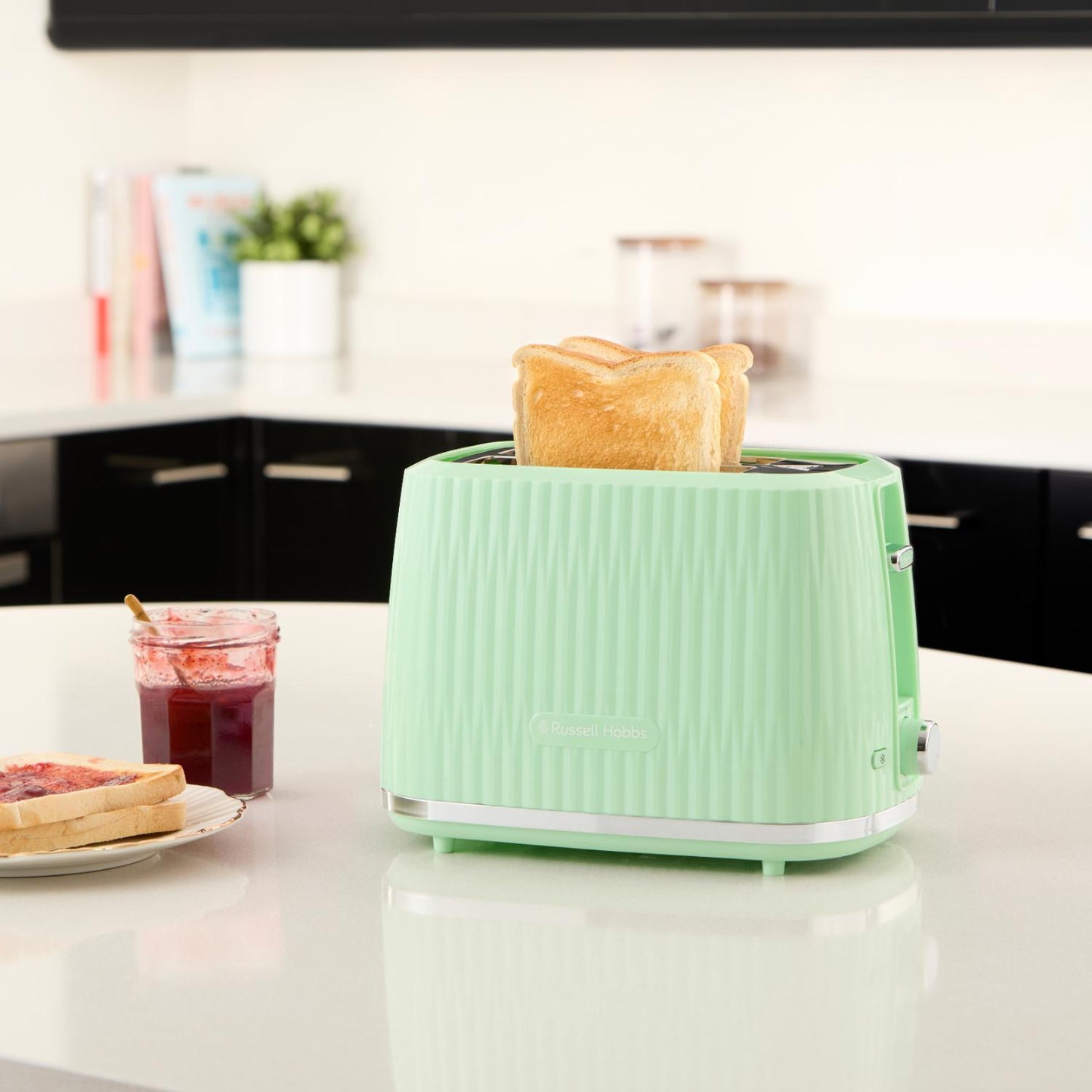 Russell Hobbs Eden Jug Kettle & 2 Slice Toaster Kitchen Set (Pistachio) - Vibe Home