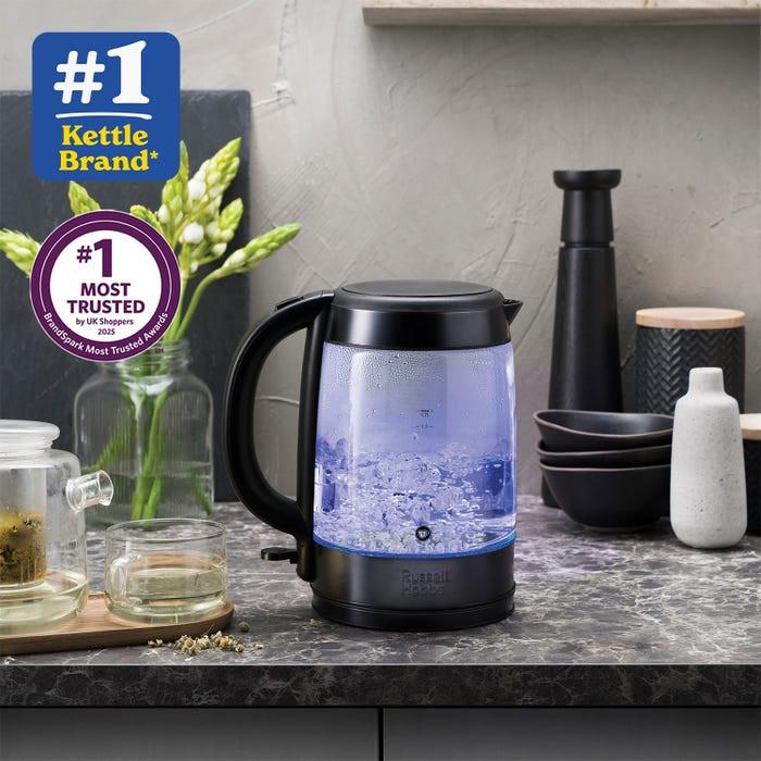 Russell Hobbs Illuminating Glass Kettle 27750 (Matte Black) - Vibe Home