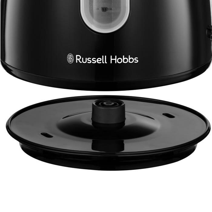 Russell Hobbs Stylevia Pyramid Kettle & 4 Slice Toaster Kitchen Set (Black) - Vibe Home