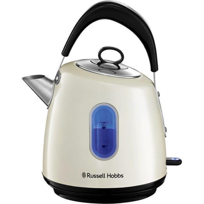 Russell Hobbs Stylevia Pyramid Kettle & 4 Slice Toaster Kitchen Set (Cream) - Vibe Home