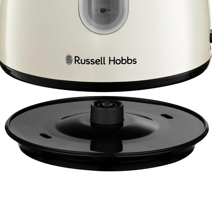 Russell Hobbs Stylevia Pyramid Kettle & 4 Slice Toaster Kitchen Set (Cream) - Vibe Home