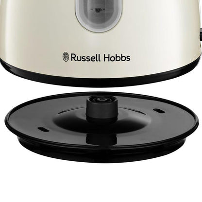 Russell Hobbs Stylevia Pyramid Kettle & 4 Slice Toaster Kitchen Set (Cream) - Vibe Home