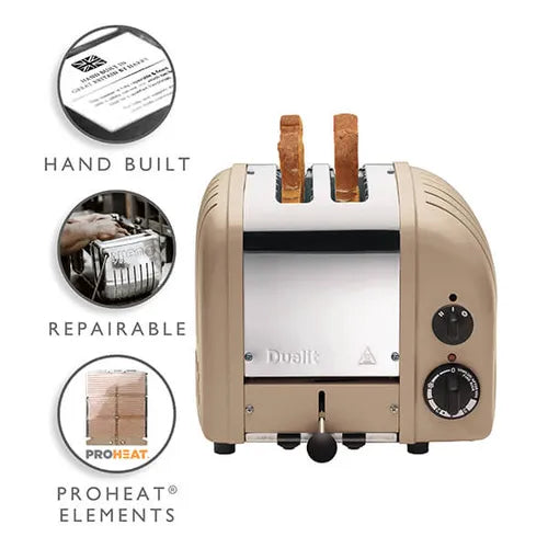Dualit Classic AWS 2 Slot Toaster 20462 (Sandstone).