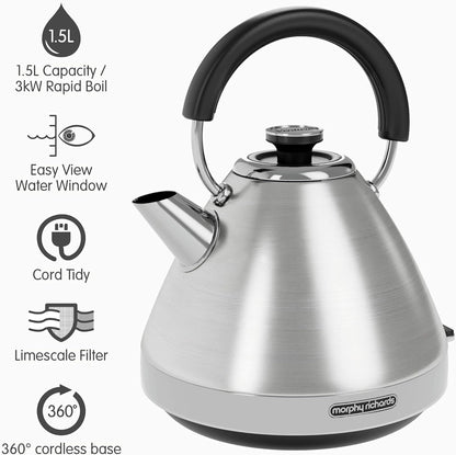 Morphy Richards Venture Kettle Brushed Stainless Steel 100130