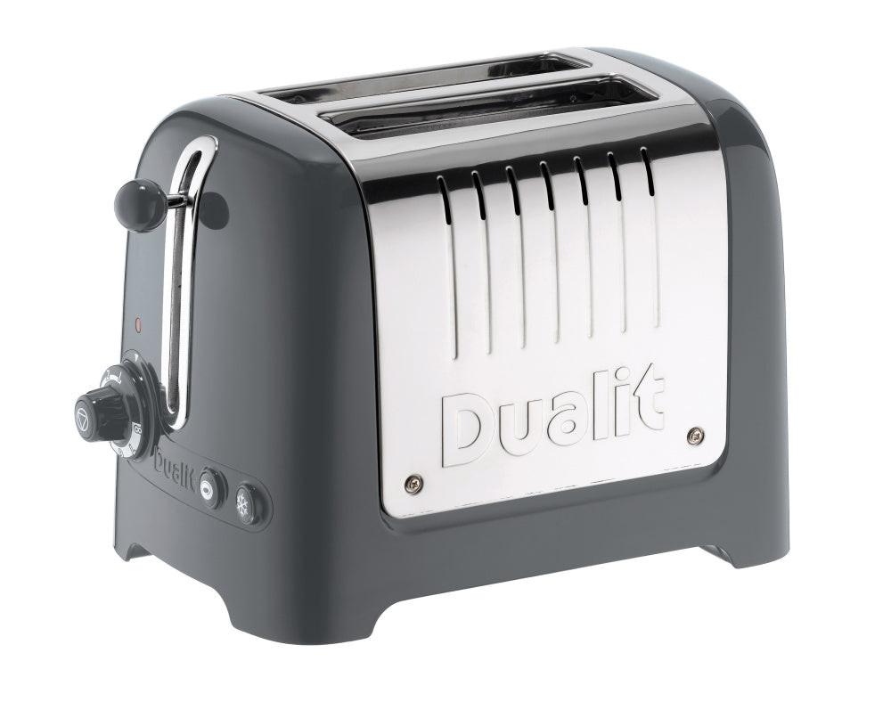 Dualit Lite grey toaster with chrome lever and vented top slots