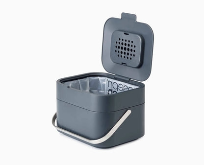 Joseph Joseph Intelligent Waste Stack 4 Food Waste Compost Caddy Bin (Graphite)