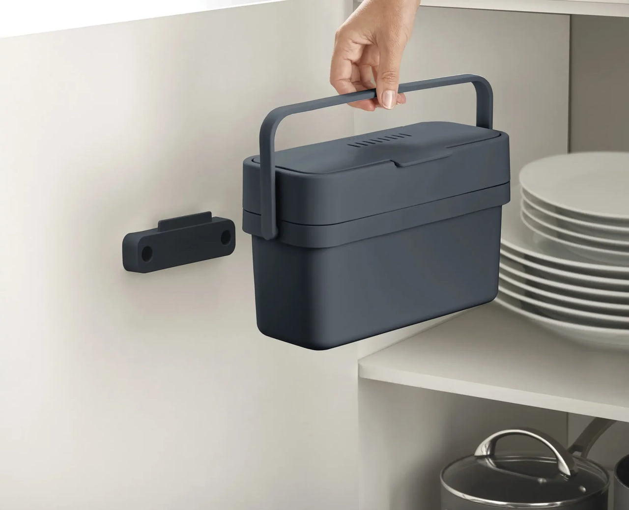 Joseph Joseph Compo 4 Graphite Food Waste Recycling Grey Caddy Slimline 30107 - Vibe Home