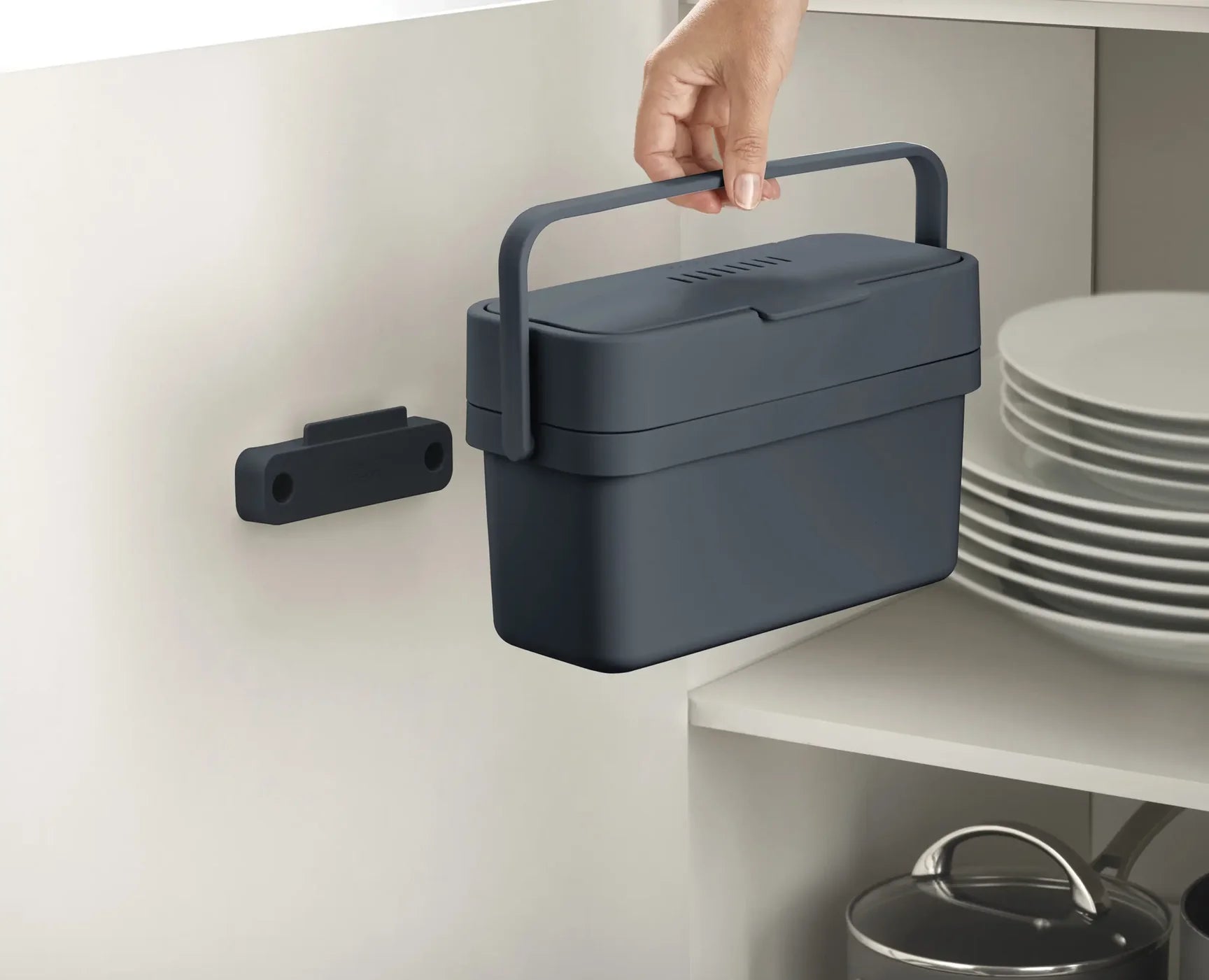 Joseph Joseph Compo 4 Graphite Food Waste Recycling Grey Caddy Slimline 30107 - Vibe Home