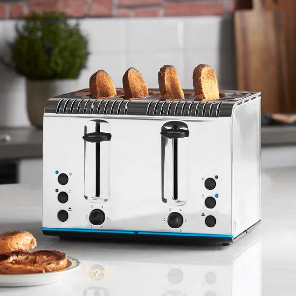 Russell Hobbs Buckingham Kettle & 4 Slice Toaster Kitchen Set (Stainless Steel)