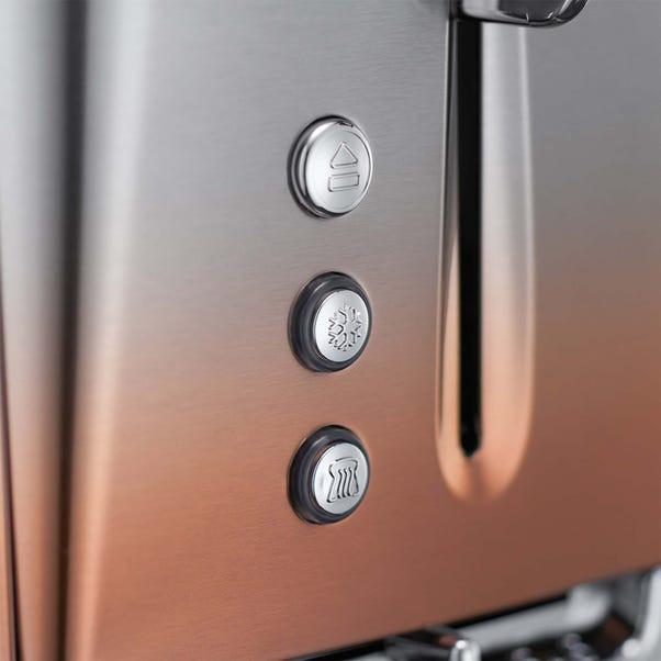 Russell Hobbs Eclipse Jug Kettle & 4 Slice Toaster Kitchen Set (Copper) - Vibe Home