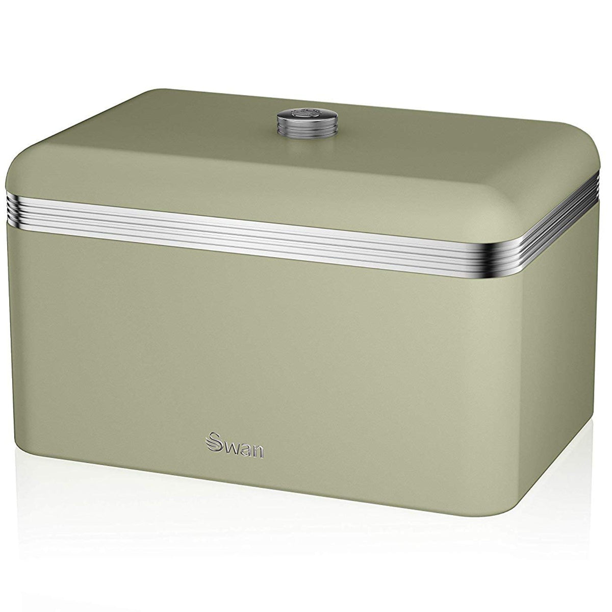 Swan Swan Retro Bread Bin & Canisters Kitchen Storage Set (Green)